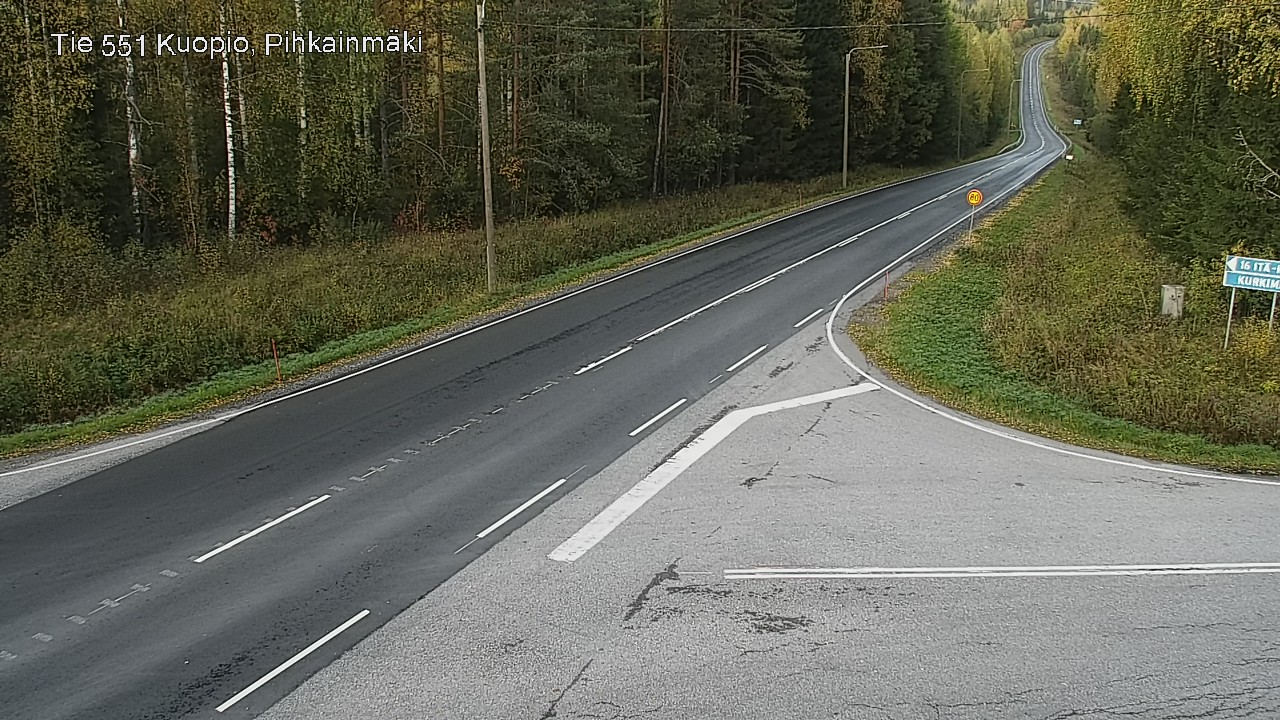 Weather Camera Image Road 551 Kuopio, Pihkainmäki, Kuopio, Pohjois-Savo