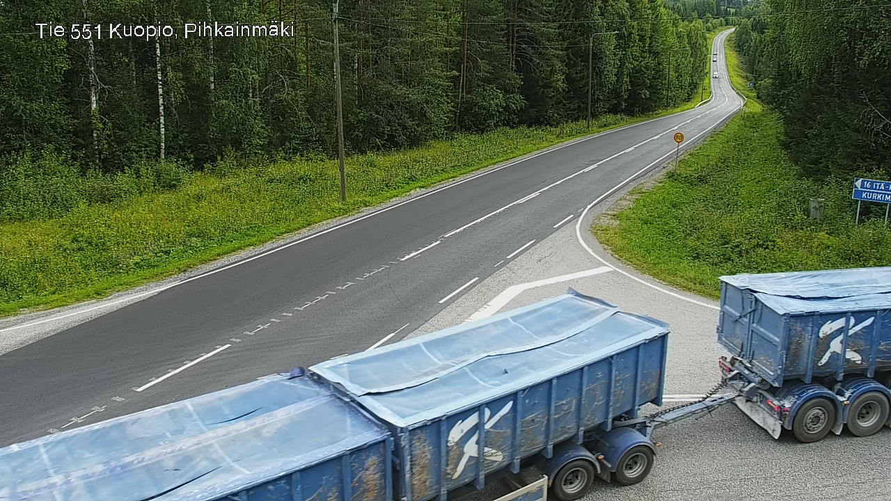 Weather Camera Image Väg 551 Kuopio, Pihkainmäki, Kuopio, Pohjois-Savo