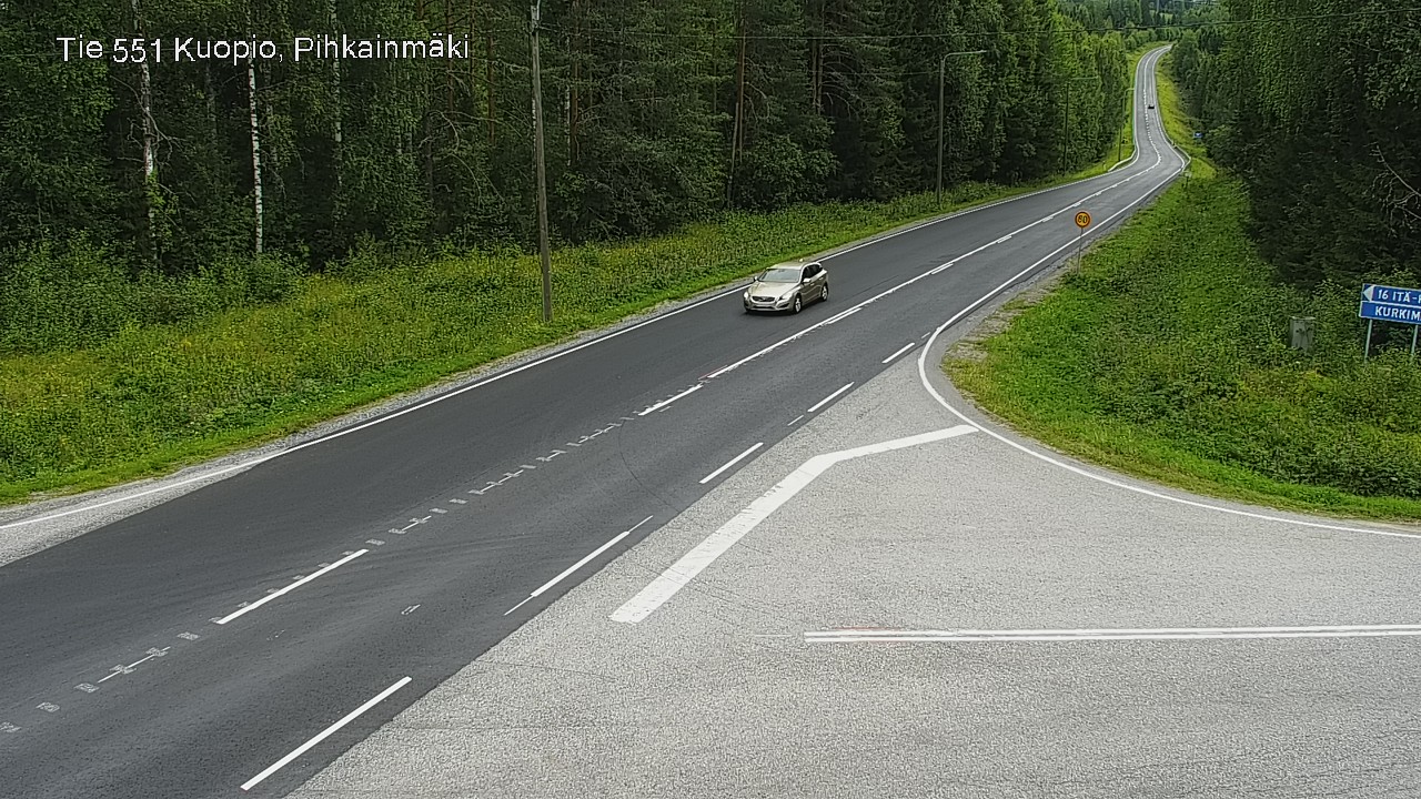 Weather Camera Image Väg 551 Kuopio, Pihkainmäki, Kuopio, Pohjois-Savo