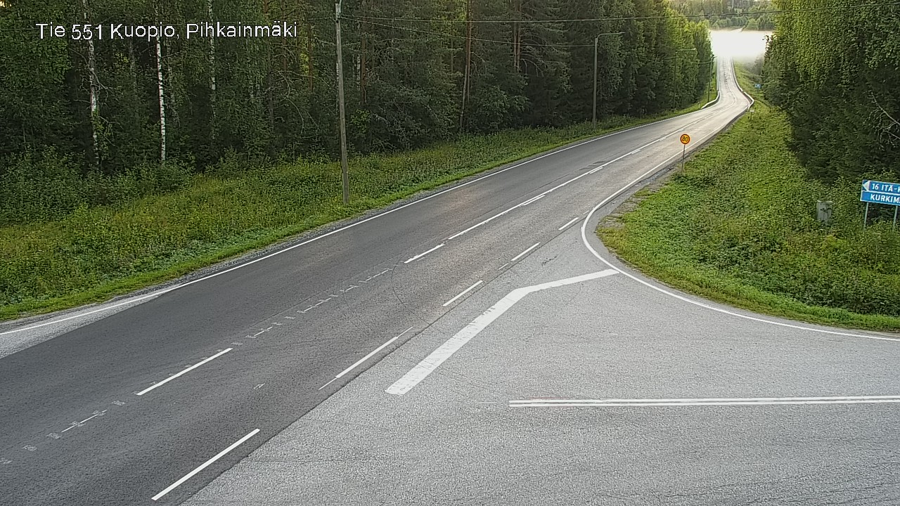 Kelikamerat Kuva Tie 551 Kuopio, Pihkainmäki, Kuopio, Pohjois-Savo