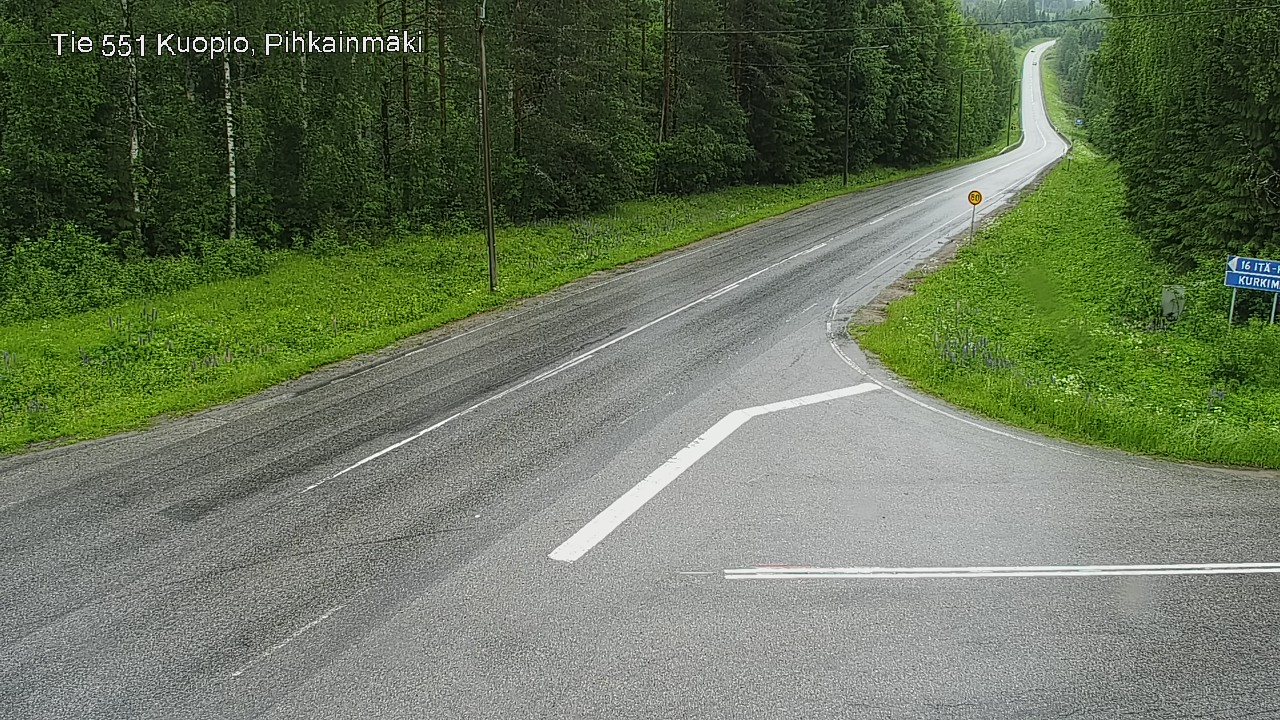 Weather Camera Image Väg 551 Kuopio, Pihkainmäki, Kuopio, Pohjois-Savo
