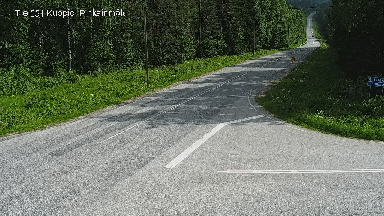 Kelikamerat Kuva Tie 551 Kuopio, Pihkainmäki, Kuopio, Pohjois-Savo