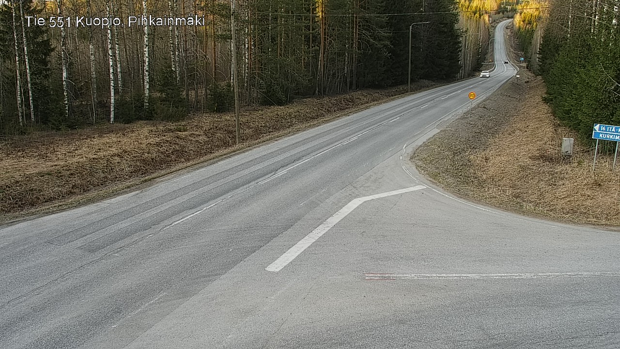 Weather Camera Image Väg 551 Kuopio, Pihkainmäki, Kuopio, Pohjois-Savo