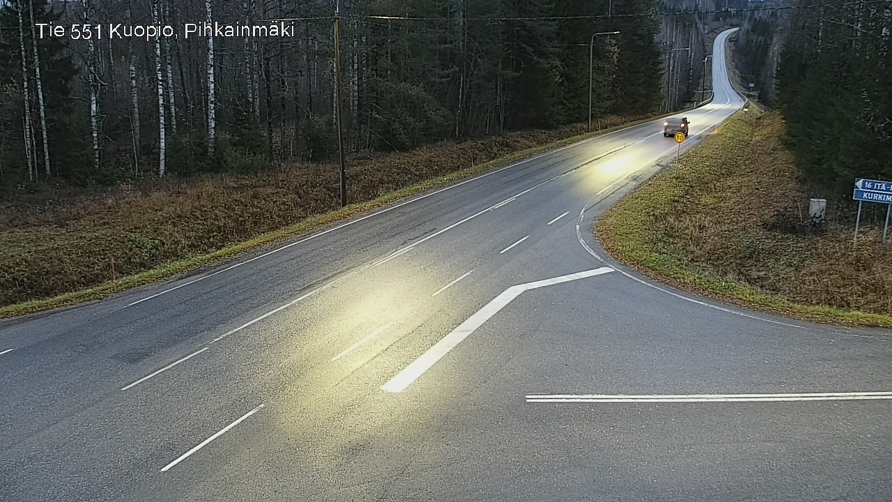 Weather Camera Image Väg 551 Kuopio, Pihkainmäki, Kuopio, Pohjois-Savo