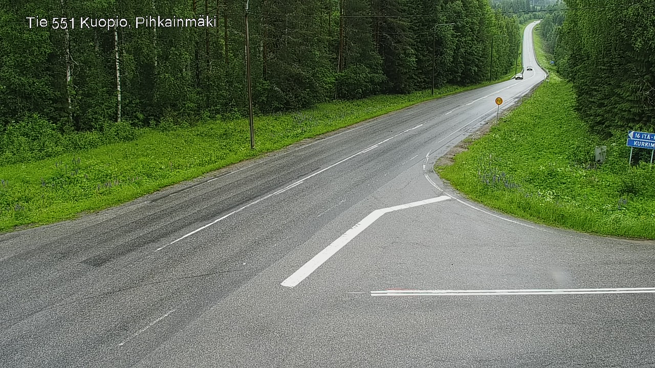 Weather Camera Image Väg 551 Kuopio, Pihkainmäki, Kuopio, Pohjois-Savo