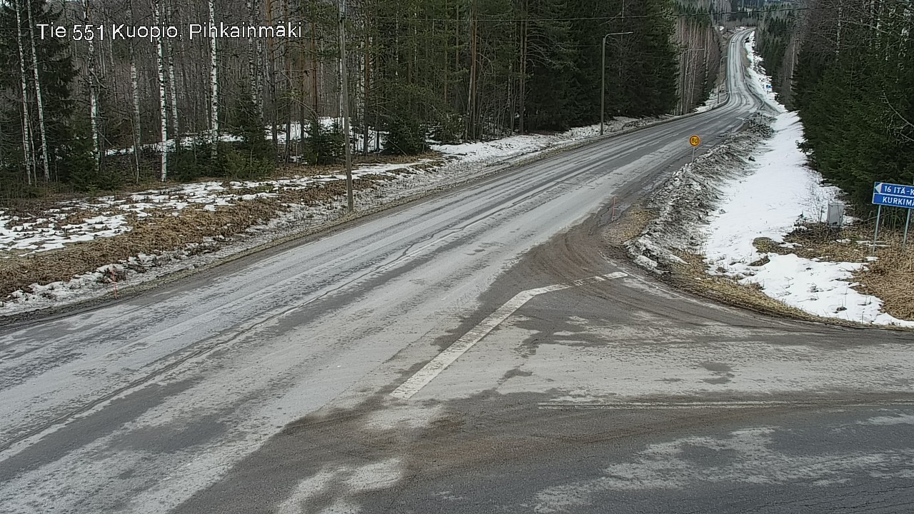 Weather Camera Image Road 551 Kuopio, Pihkainmäki, Kuopio, Pohjois-Savo