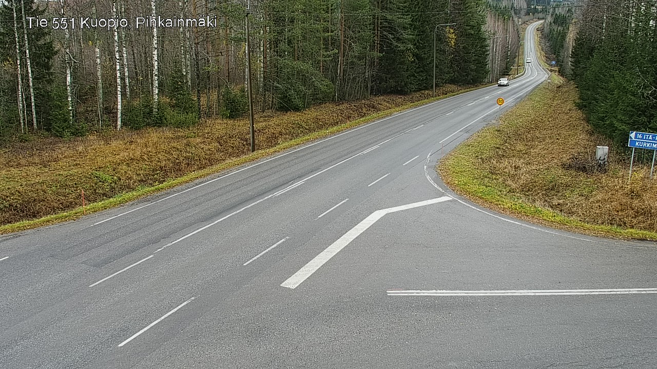 Weather Camera Image Väg 551 Kuopio, Pihkainmäki, Kuopio, Pohjois-Savo