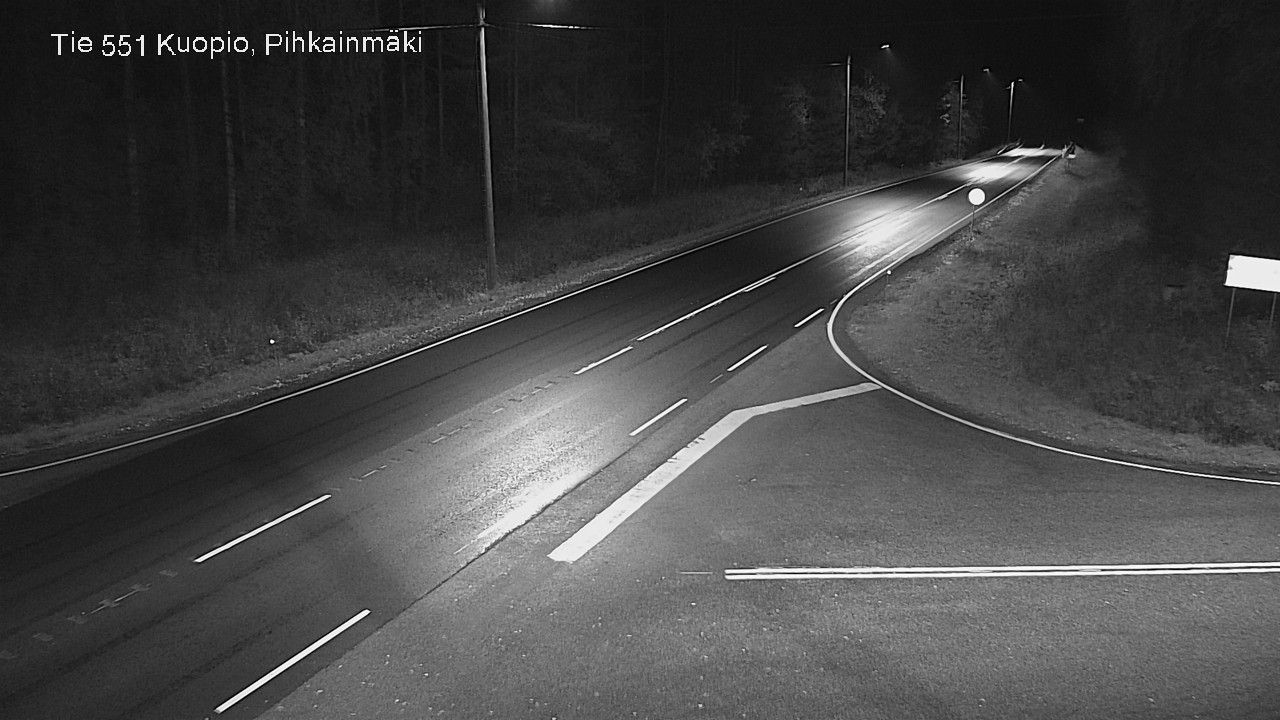 Weather Camera Image Road 551 Kuopio, Pihkainmäki, Kuopio, Pohjois-Savo