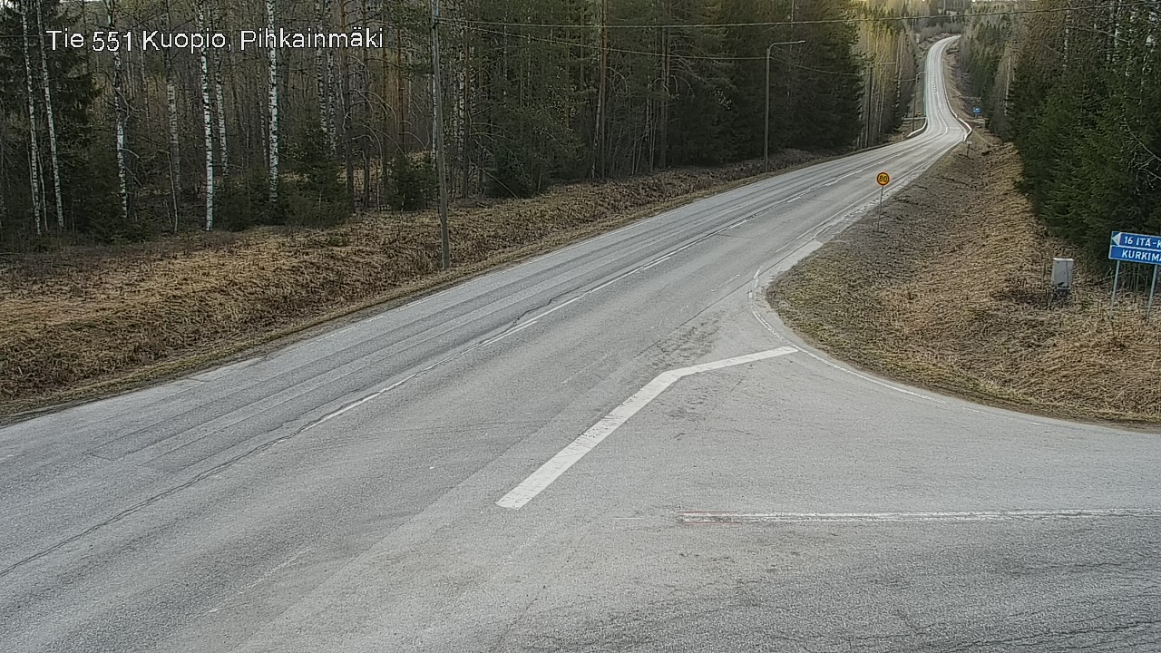 Weather Camera Image Väg 551 Kuopio, Pihkainmäki, Kuopio, Pohjois-Savo