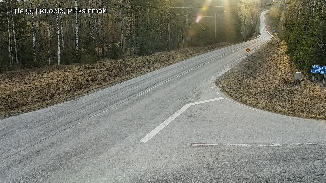 Weather Camera Image Väg 551 Kuopio, Pihkainmäki, Kuopio, Pohjois-Savo