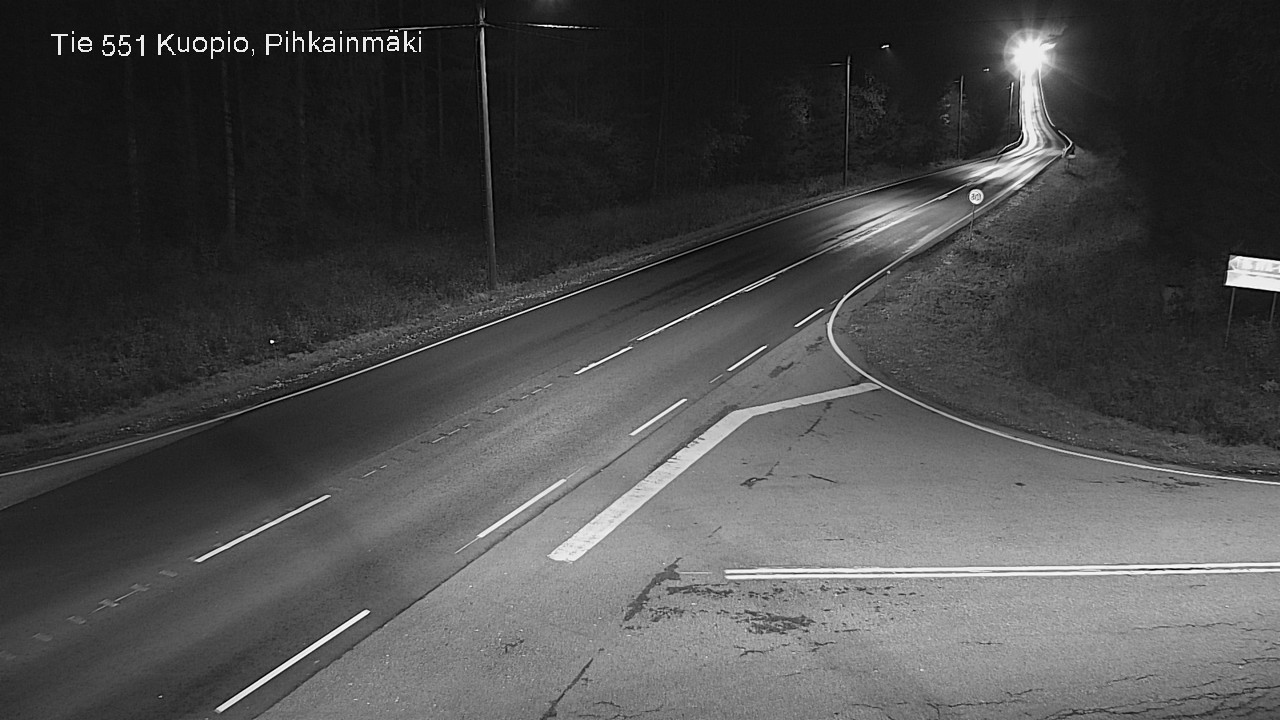Weather Camera Image Road 551 Kuopio, Pihkainmäki, Kuopio, Pohjois-Savo