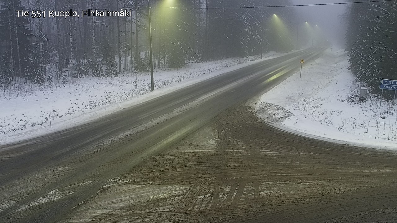 Weather Camera Image Road 551 Kuopio, Pihkainmäki, Kuopio, Pohjois-Savo