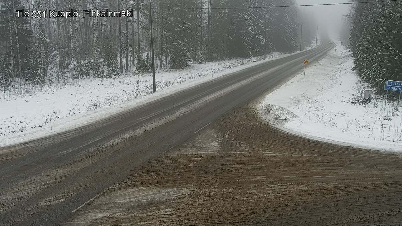 Weather Camera Image Road 551 Kuopio, Pihkainmäki, Kuopio, Pohjois-Savo