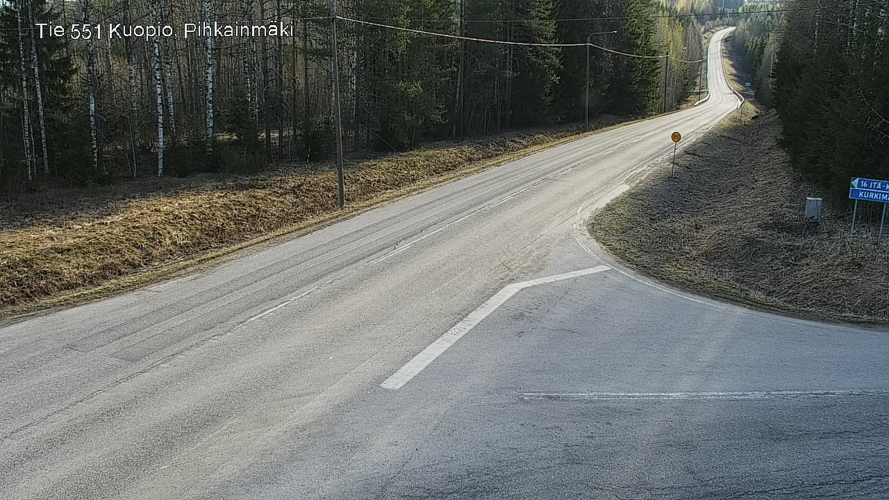 Weather Camera Image Väg 551 Kuopio, Pihkainmäki, Kuopio, Pohjois-Savo
