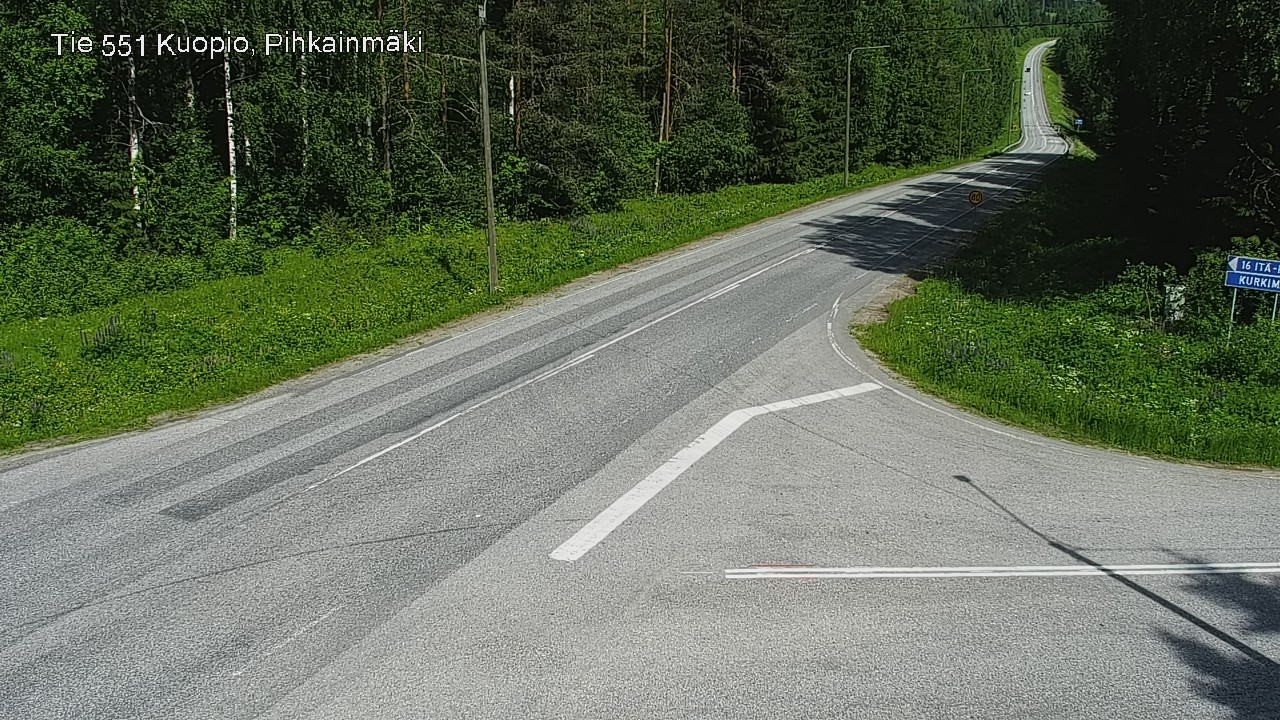 Kelikamerat Kuva Tie 551 Kuopio, Pihkainmäki, Kuopio, Pohjois-Savo