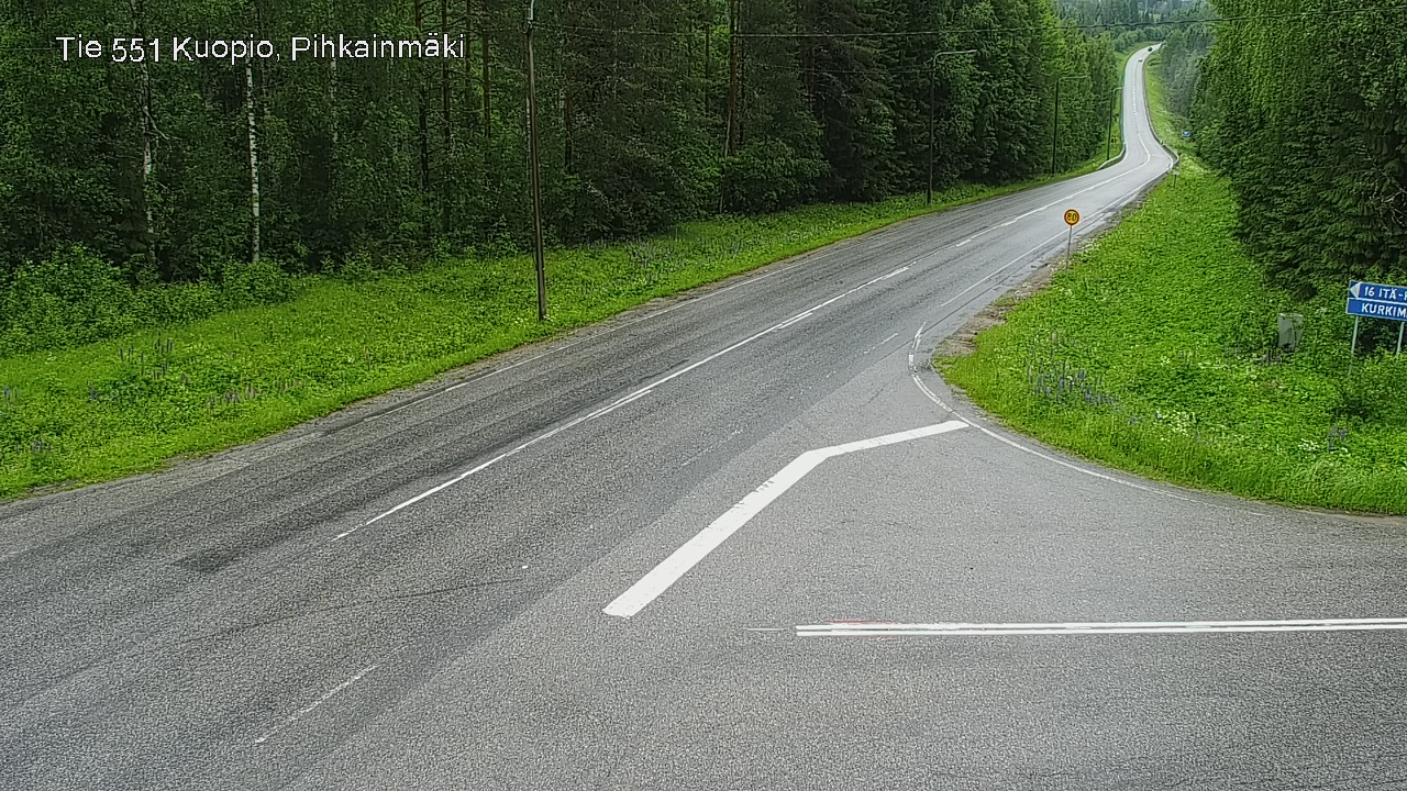 Weather Camera Image Väg 551 Kuopio, Pihkainmäki, Kuopio, Pohjois-Savo