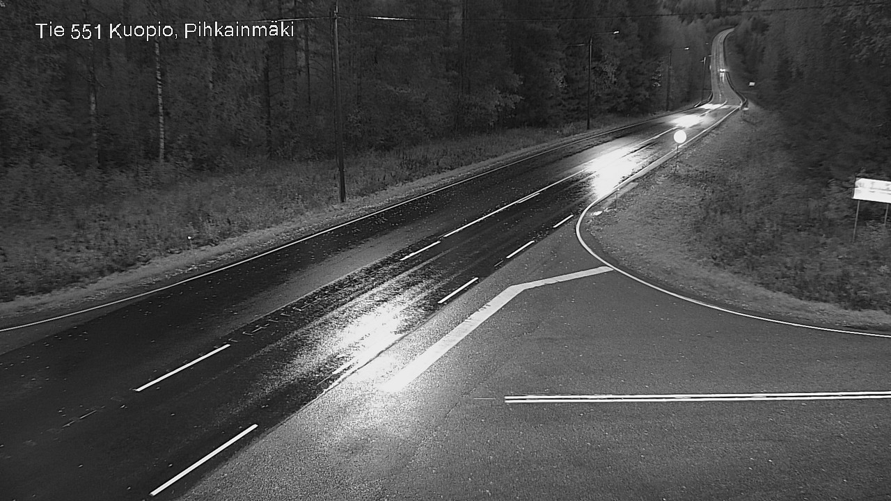 Weather Camera Image Road 551 Kuopio, Pihkainmäki, Kuopio, Pohjois-Savo