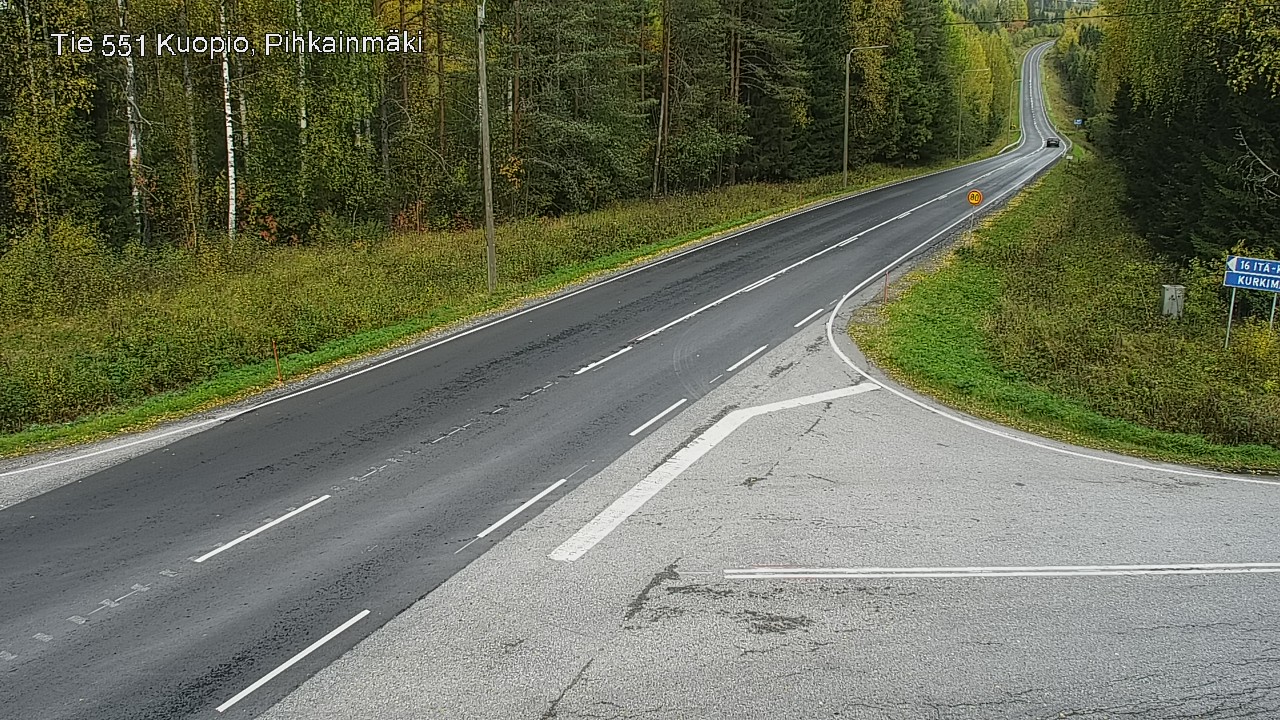 Weather Camera Image Road 551 Kuopio, Pihkainmäki, Kuopio, Pohjois-Savo