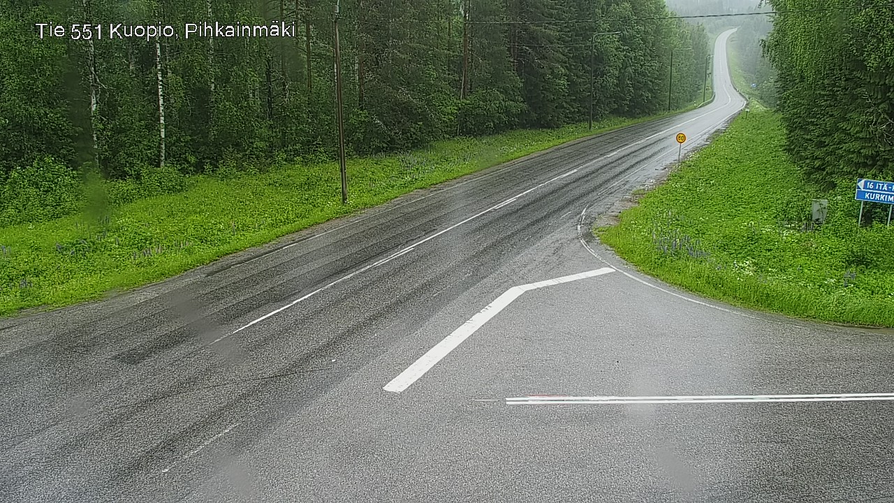 Weather Camera Image Väg 551 Kuopio, Pihkainmäki, Kuopio, Pohjois-Savo