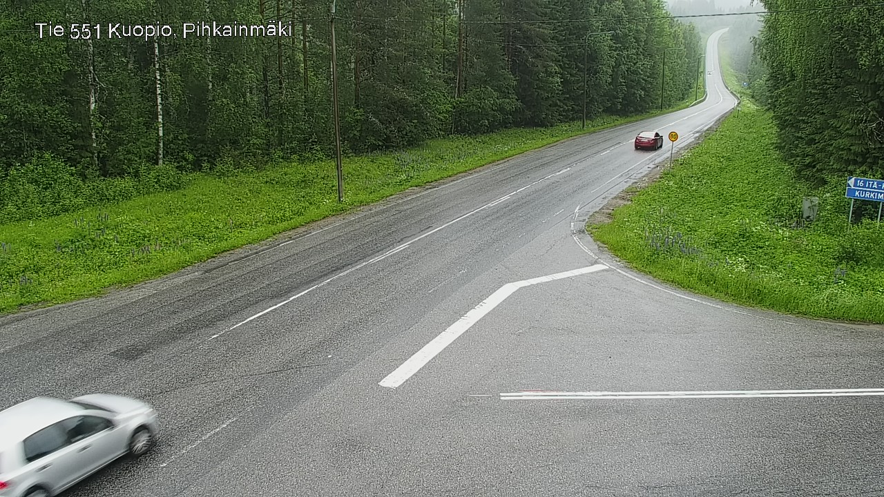 Weather Camera Image Väg 551 Kuopio, Pihkainmäki, Kuopio, Pohjois-Savo
