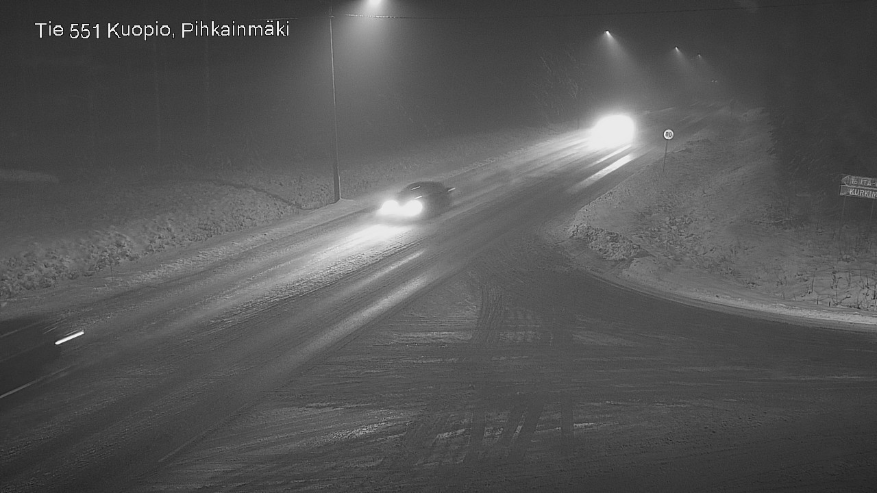 Weather Camera Image Road 551 Kuopio, Pihkainmäki, Kuopio, Pohjois-Savo
