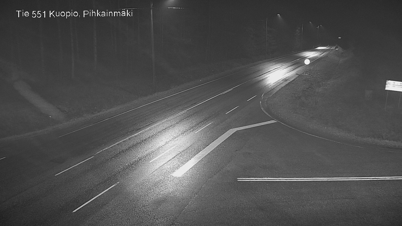 Weather Camera Image Road 551 Kuopio, Pihkainmäki, Kuopio, Pohjois-Savo