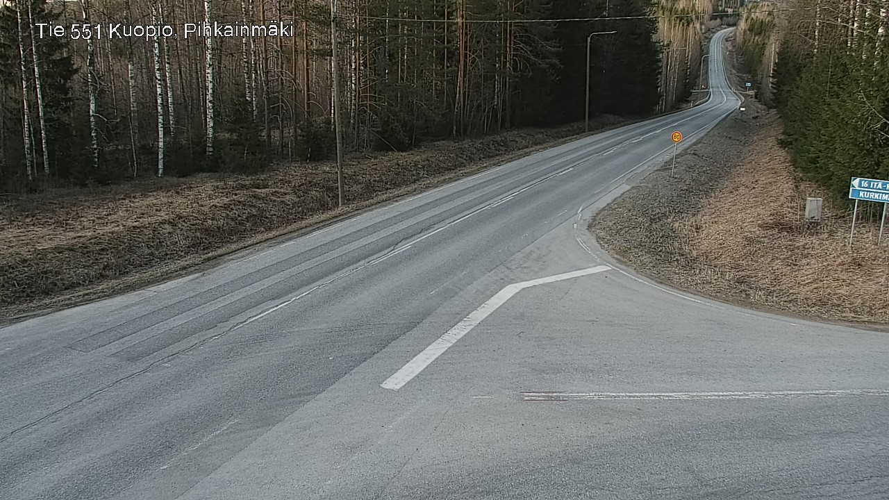 Weather Camera Image Väg 551 Kuopio, Pihkainmäki, Kuopio, Pohjois-Savo