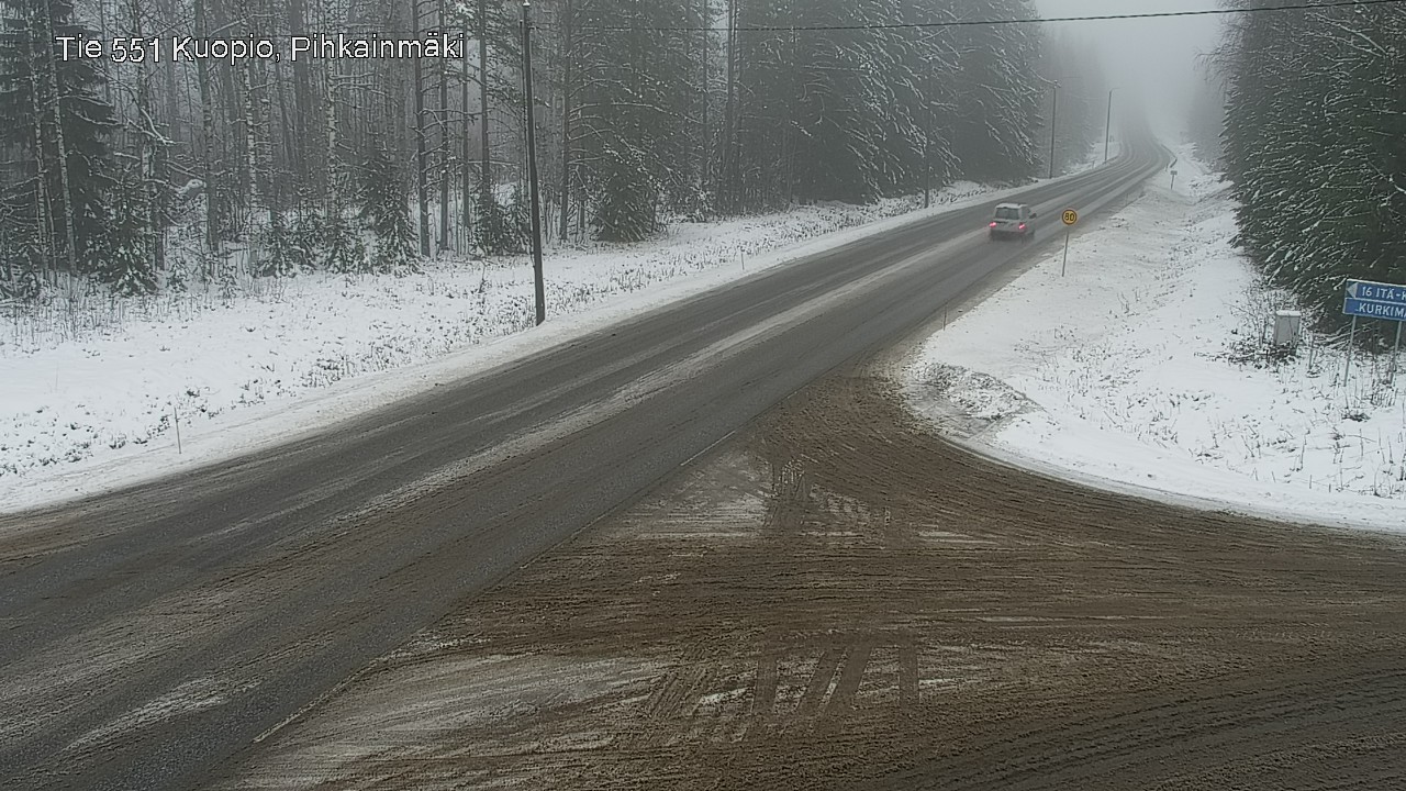 Weather Camera Image Road 551 Kuopio, Pihkainmäki, Kuopio, Pohjois-Savo