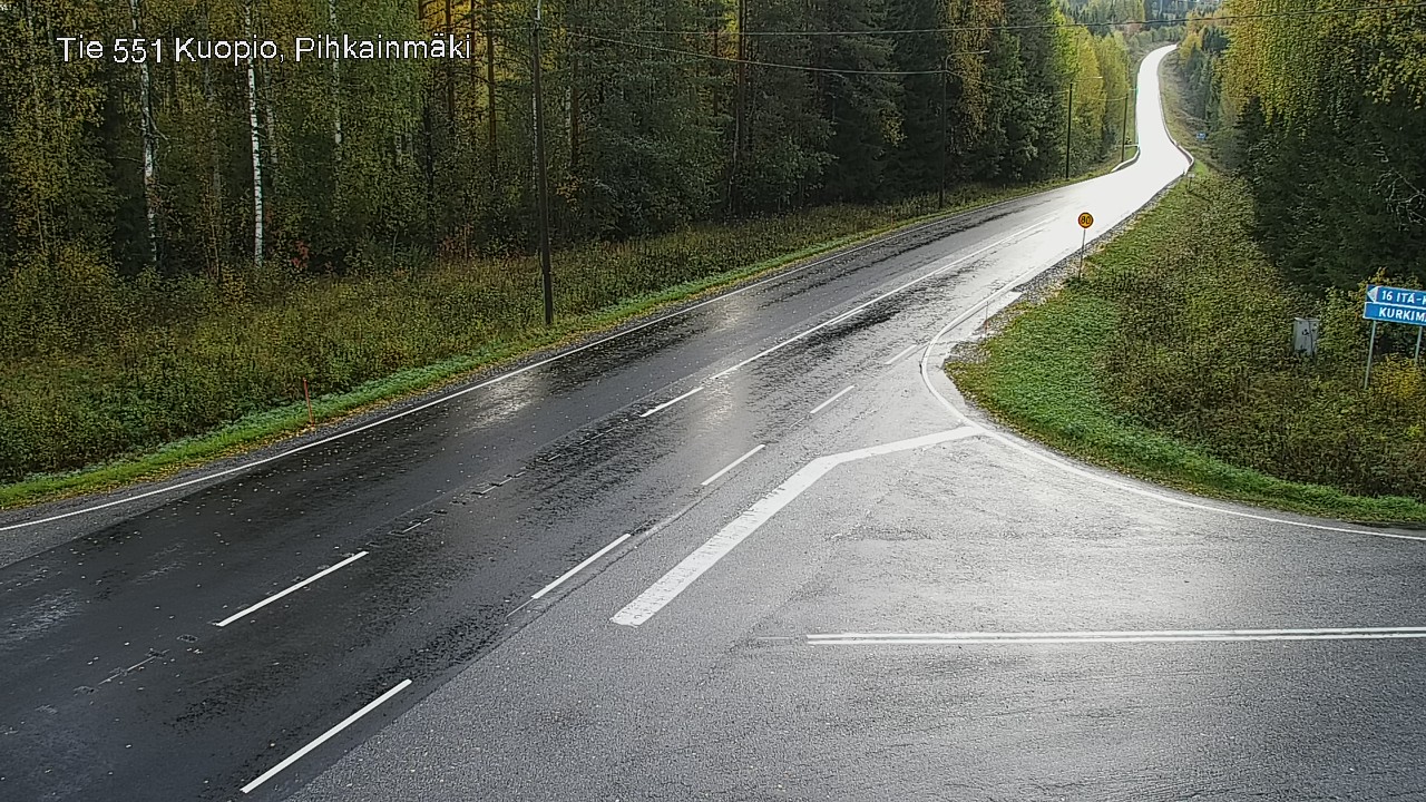 Weather Camera Image Road 551 Kuopio, Pihkainmäki, Kuopio, Pohjois-Savo