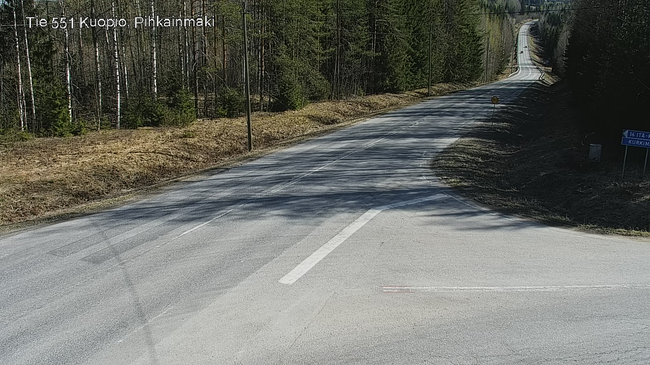 Weather Camera Image Road 551 Kuopio, Pihkainmäki, Kuopio, Pohjois-Savo
