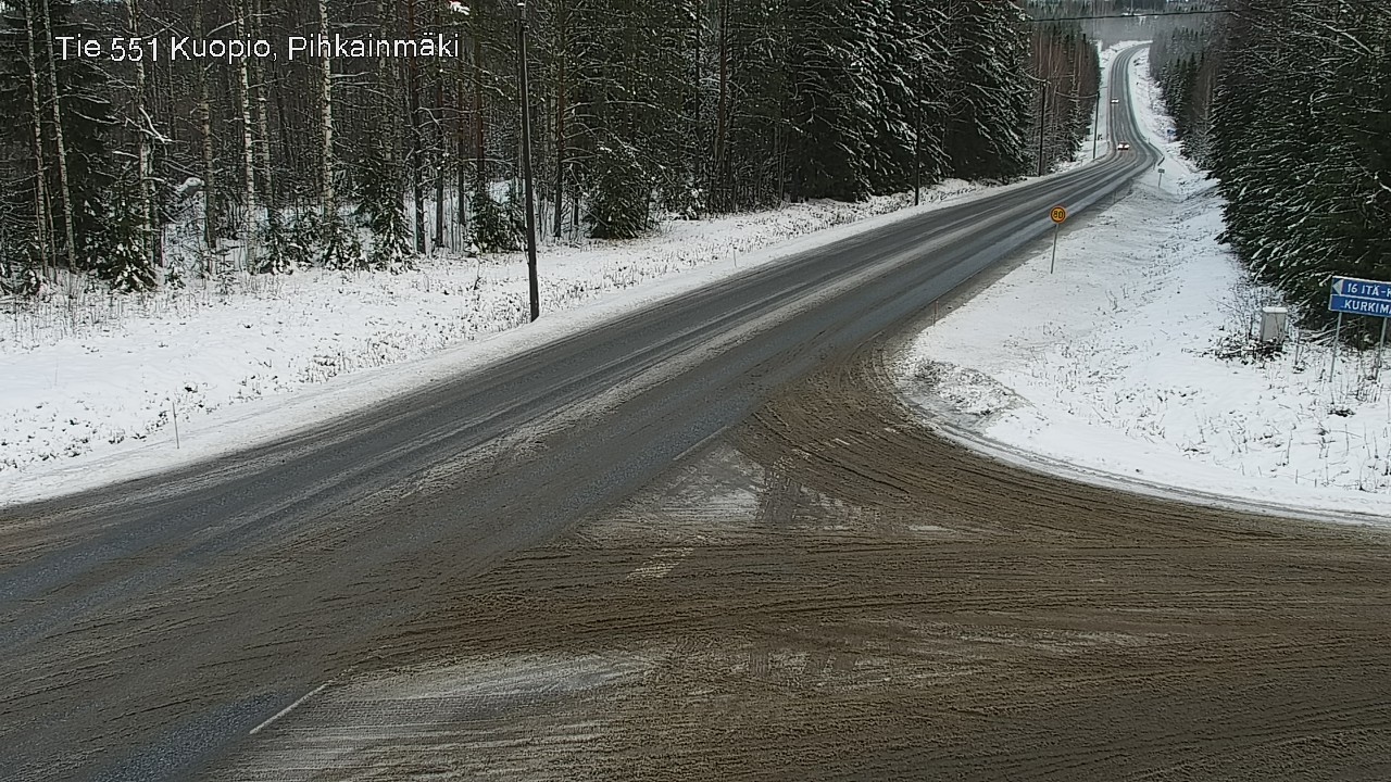 Weather Camera Image Road 551 Kuopio, Pihkainmäki, Kuopio, Pohjois-Savo