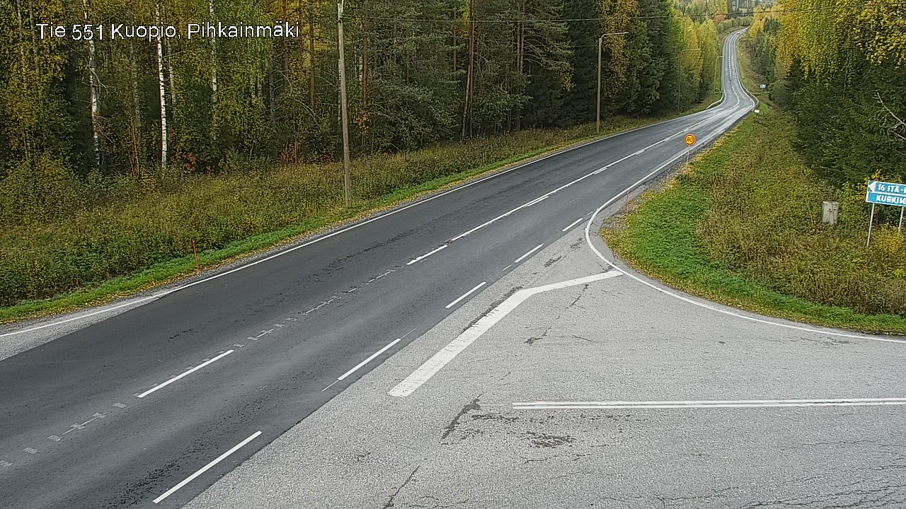 Weather Camera Image Road 551 Kuopio, Pihkainmäki, Kuopio, Pohjois-Savo