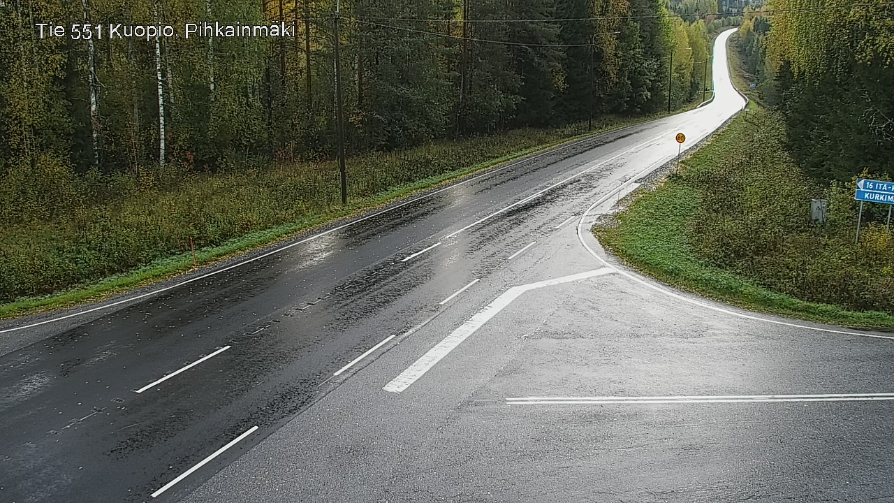 Weather Camera Image Road 551 Kuopio, Pihkainmäki, Kuopio, Pohjois-Savo