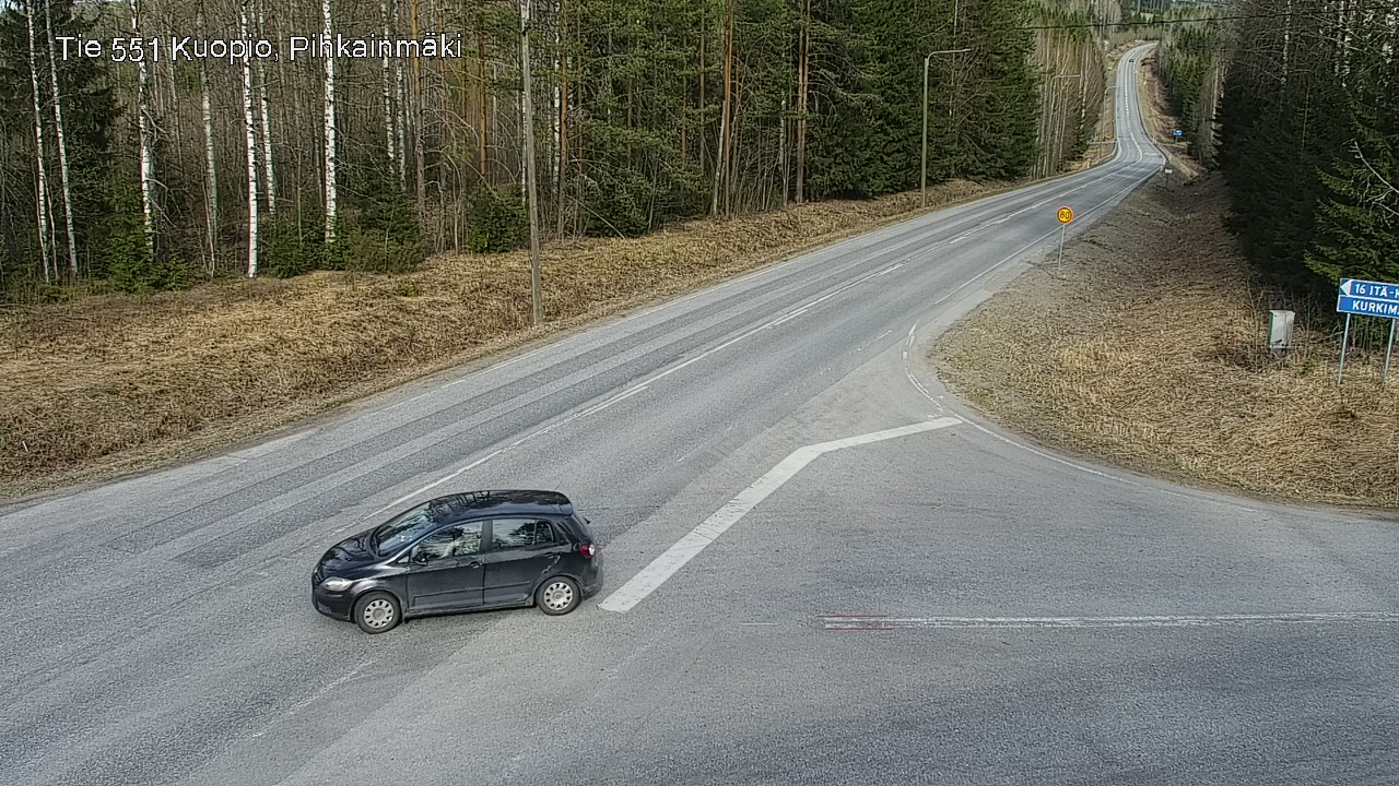 Weather Camera Image Väg 551 Kuopio, Pihkainmäki, Kuopio, Pohjois-Savo