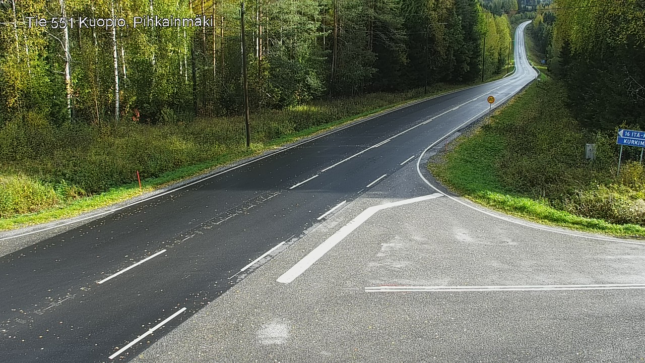 Kelikamerat Kuva Tie 551 Kuopio, Pihkainmäki, Kuopio, Pohjois-Savo