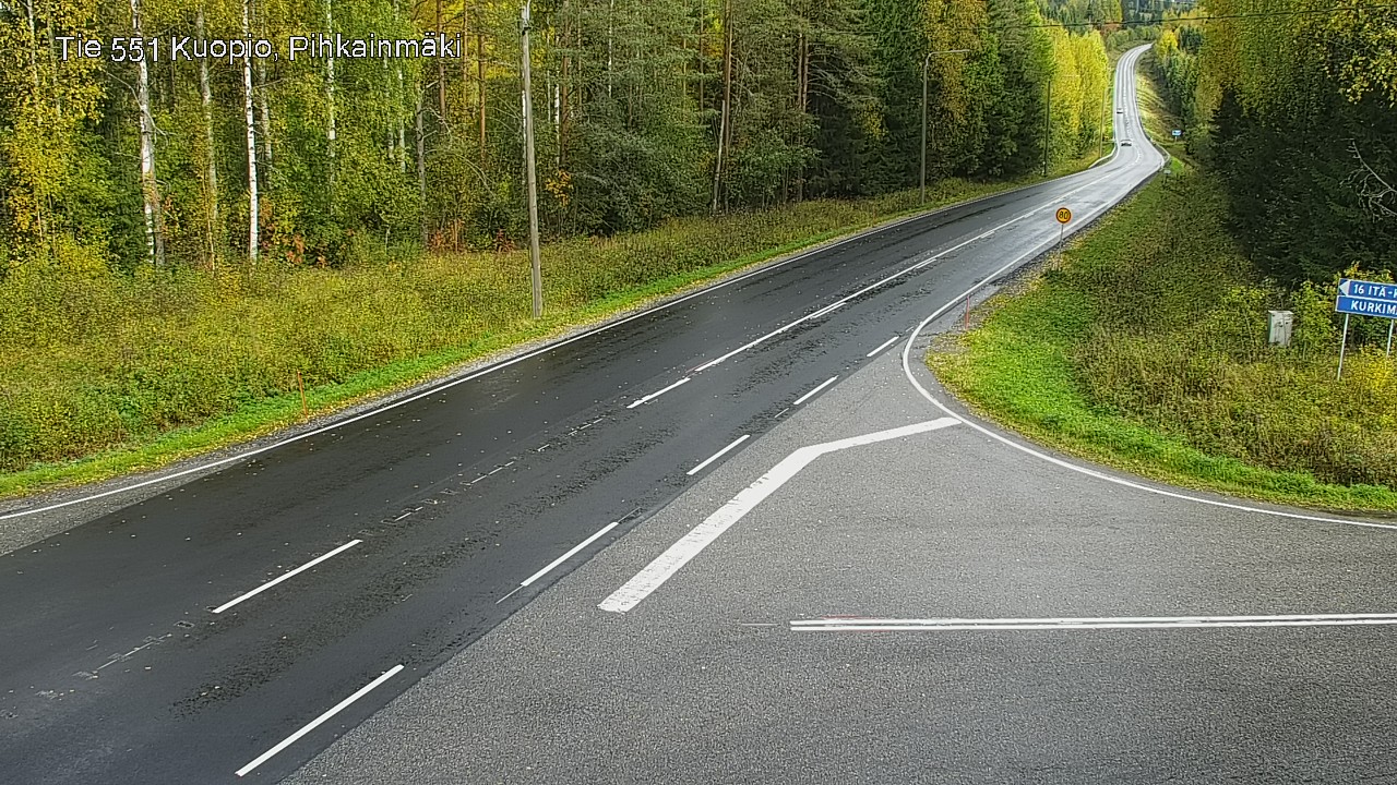 Weather Camera Image Road 551 Kuopio, Pihkainmäki, Kuopio, Pohjois-Savo