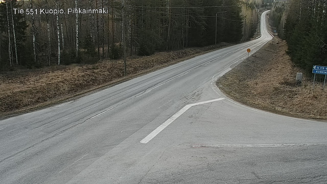 Weather Camera Image Väg 551 Kuopio, Pihkainmäki, Kuopio, Pohjois-Savo