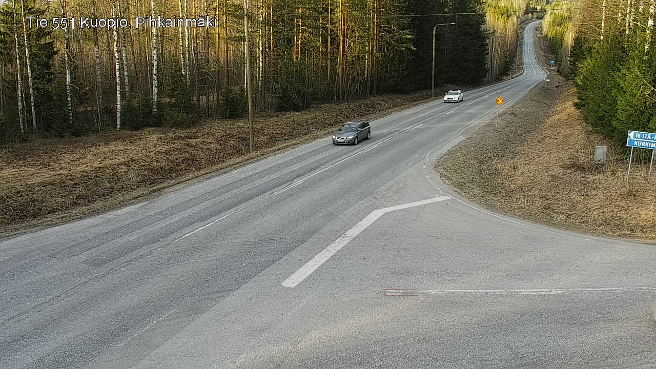 Weather Camera Image Väg 551 Kuopio, Pihkainmäki, Kuopio, Pohjois-Savo