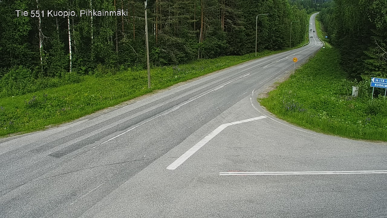 Kelikamerat Kuva Tie 551 Kuopio, Pihkainmäki, Kuopio, Pohjois-Savo