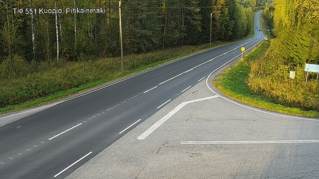 Weather Camera Image Väg 551 Kuopio, Pihkainmäki, Kuopio, Pohjois-Savo