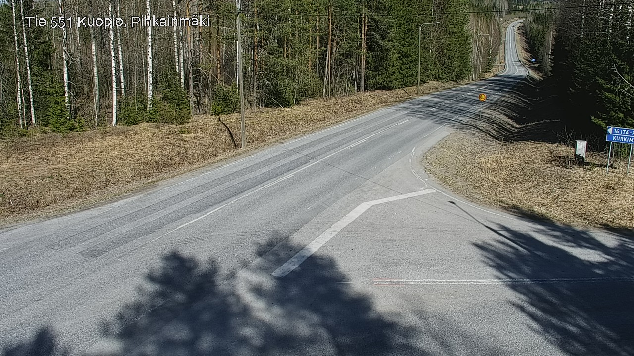 Weather Camera Image Väg 551 Kuopio, Pihkainmäki, Kuopio, Pohjois-Savo