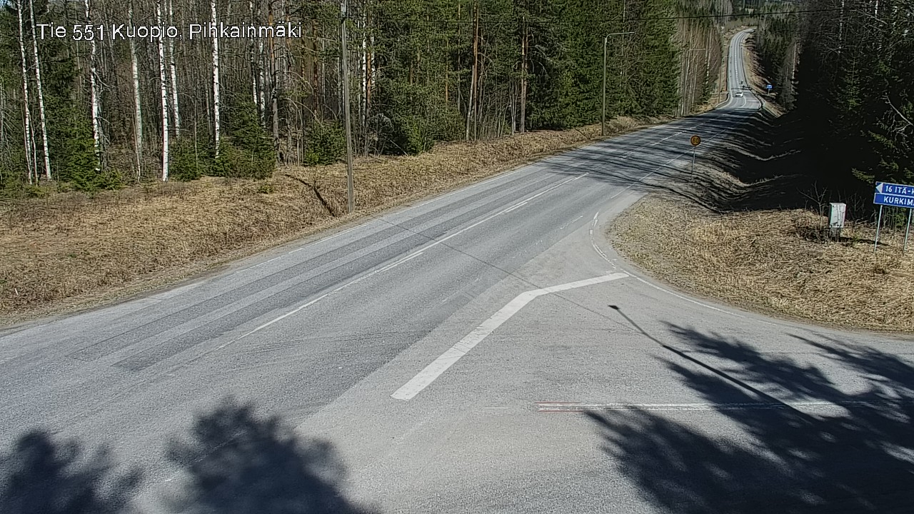 Weather Camera Image Väg 551 Kuopio, Pihkainmäki, Kuopio, Pohjois-Savo