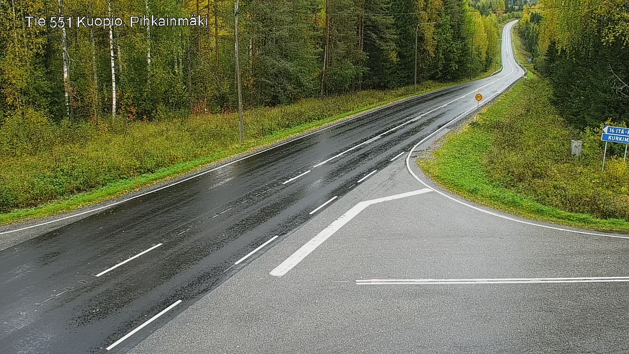 Weather Camera Image Road 551 Kuopio, Pihkainmäki, Kuopio, Pohjois-Savo