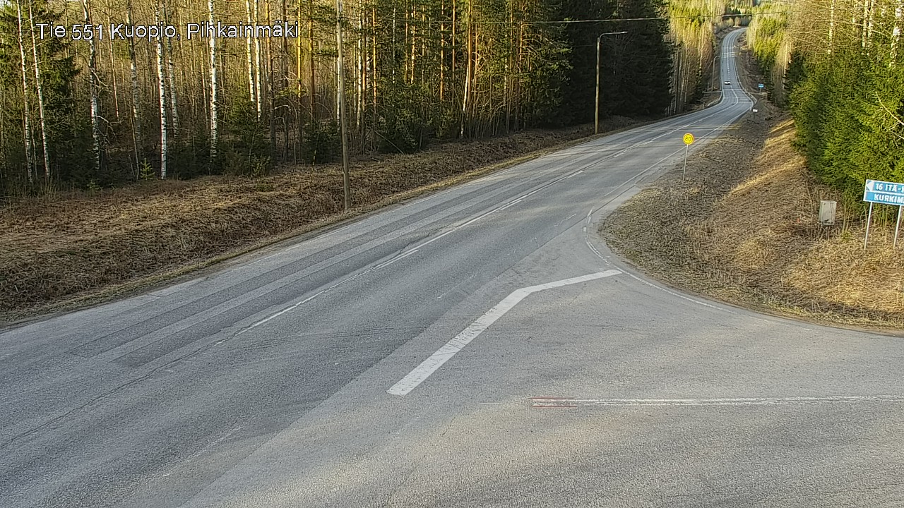 Weather Camera Image Väg 551 Kuopio, Pihkainmäki, Kuopio, Pohjois-Savo