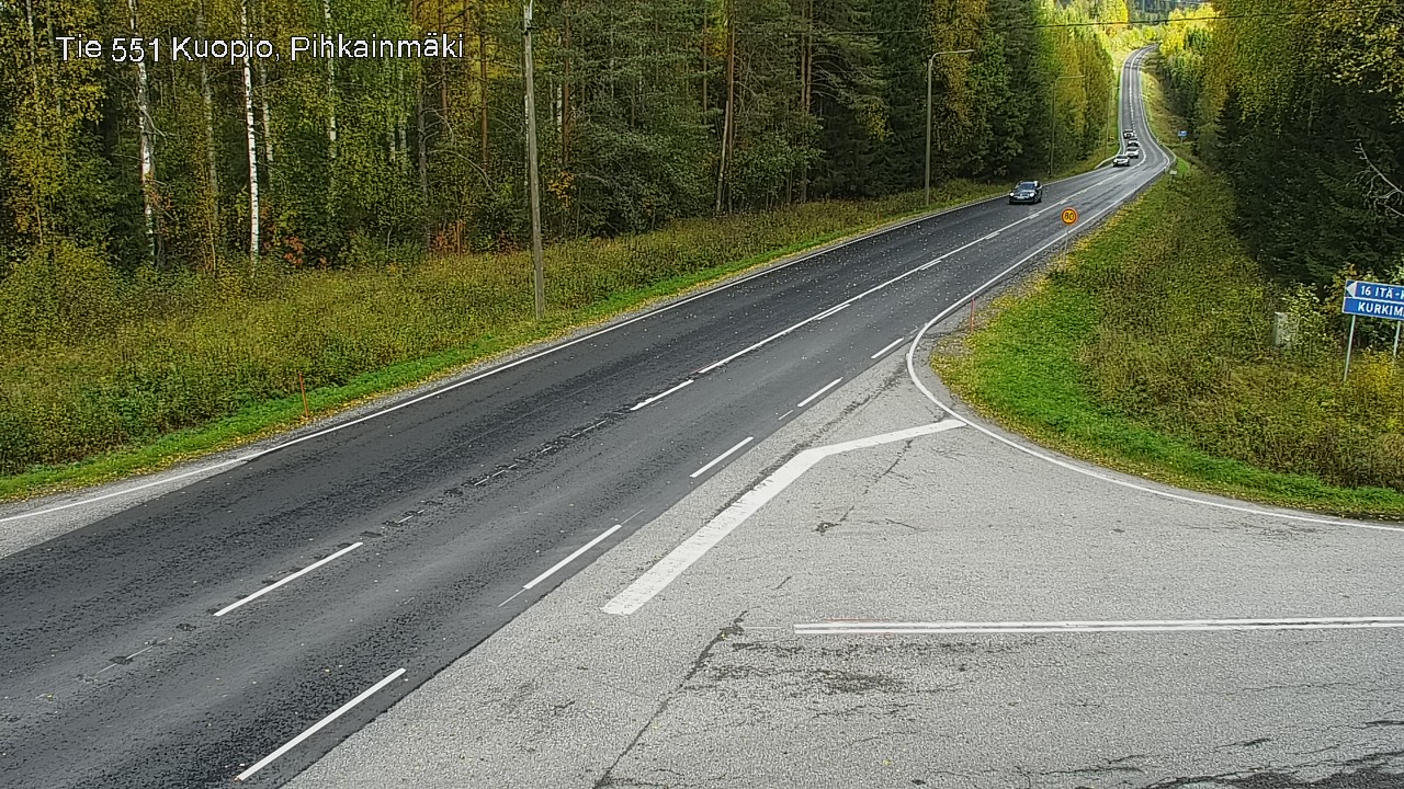 Weather Camera Image Road 551 Kuopio, Pihkainmäki, Kuopio, Pohjois-Savo