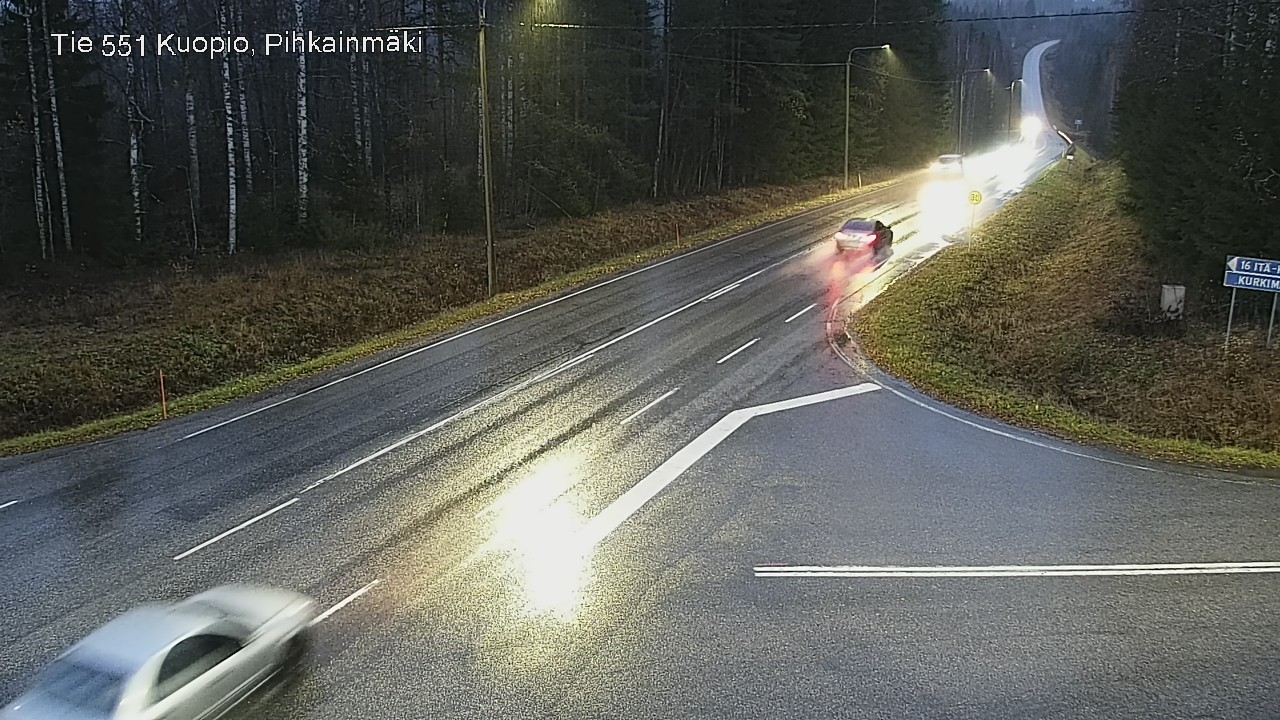 Weather Camera Image Väg 551 Kuopio, Pihkainmäki, Kuopio, Pohjois-Savo