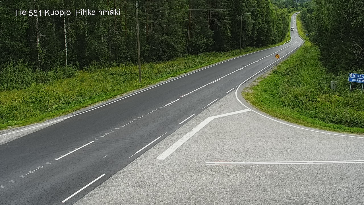 Weather Camera Image Väg 551 Kuopio, Pihkainmäki, Kuopio, Pohjois-Savo