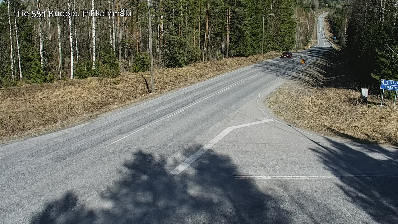 Weather Camera Image Väg 551 Kuopio, Pihkainmäki, Kuopio, Pohjois-Savo