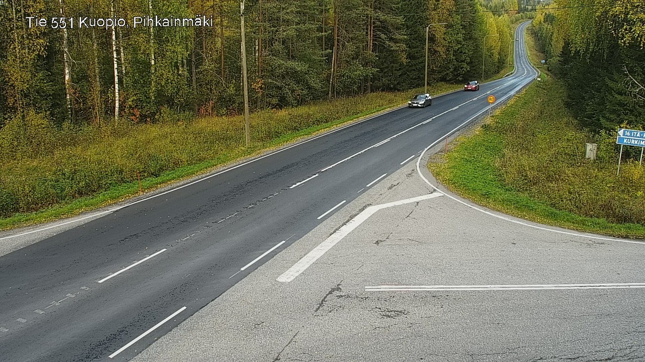 Weather Camera Image Road 551 Kuopio, Pihkainmäki, Kuopio, Pohjois-Savo