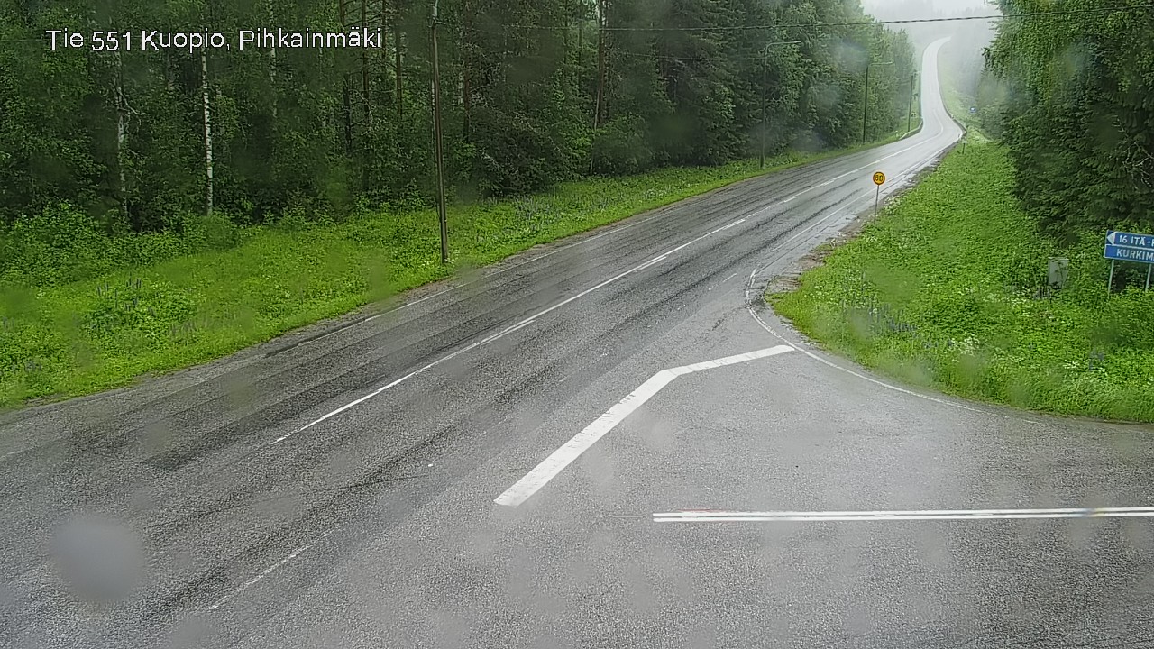 Weather Camera Image Väg 551 Kuopio, Pihkainmäki, Kuopio, Pohjois-Savo